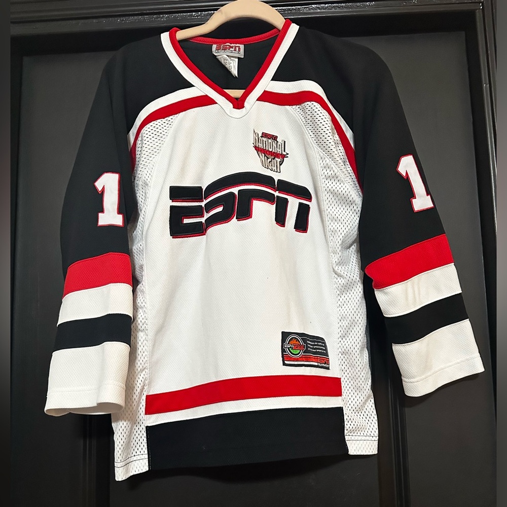 ESPN Zone National Hockey Night #1 White Jersey Youth XL (14-16)